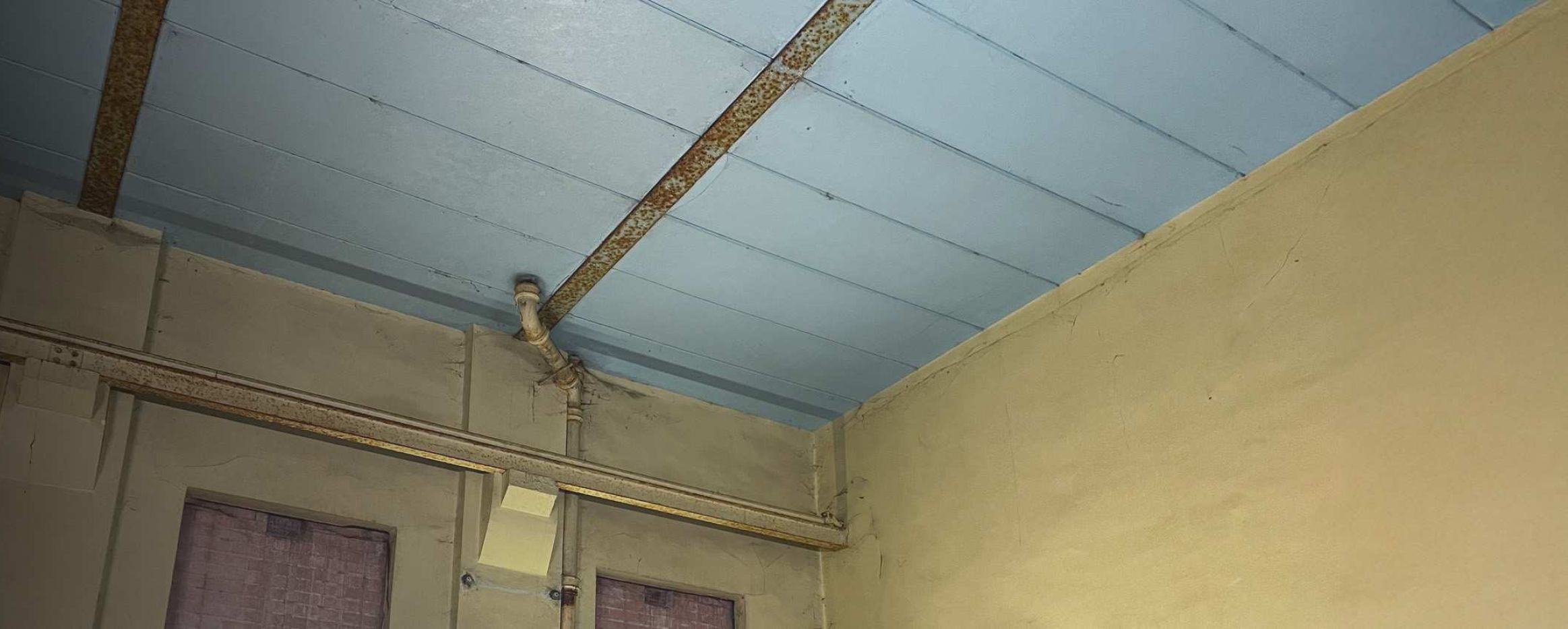 RAAC roof panels inside the operational Scottish Water building