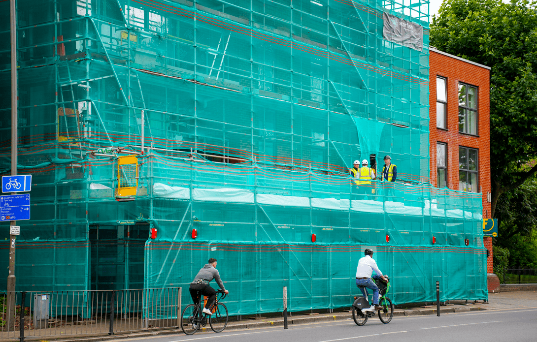 warwick house apartment block with balconies