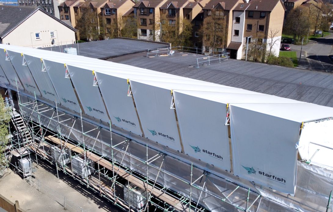 RAAC remediation temporary roof cover